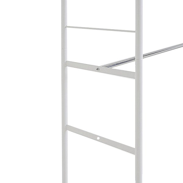 画像14: 2タイプ 突っ張り ラック クローゼット ハンガーラック つっぱり 棚１段 ワイド スーパーワイド ホワイト / walk in closet hanger / つっぱり 棚 翌日 つっぱり 棚 布団収納 吊り下げ収納ハンガー ワードーロープ 幅 45cm 一人暮らし 【時間指定OK】