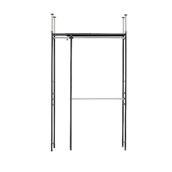 画像5:  突っ張り ツッパリ クローゼット ハンガーラック 奥行３０cm  ハイタイプ/ワイド カラー3色 【奥行30cm】【幅111〜200cm】【高さ218〜280cm】/ 収納 ラック 棚 クローゼット収納ラック 収納棚 ハンガーラック 収納ケース ワードローブ  吊り下げ収納 大容量 木製 オープンラック スリムラック 北欧 押入れ 引き出し 押入れ