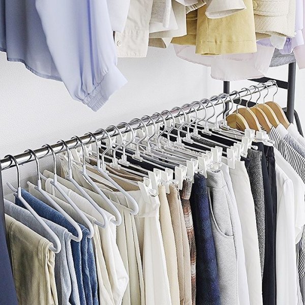 画像8:  突っ張り ツッパリ クローゼット ハンガーラック 奥行３０cm  ハイタイプ/ワイド カラー3色 【奥行30cm】【幅111〜200cm】【高さ218〜280cm】/ 収納 ラック 棚 クローゼット収納ラック 収納棚 ハンガーラック 収納ケース ワードローブ  吊り下げ収納 大容量 木製 オープンラック スリムラック 北欧 押入れ 引き出し 押入れ