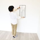 他の写真2: ウォールアート パネル ワイヤー花 ウォールデコレーション 壁掛け 壁飾り フラワー 花 インテリア 壁 アートパネル 北欧 雑貨 リビング おしゃれ モダン 装飾  ウォールデコレーション シンプル ウォールアート 壁デコ  アートボード インテリア雑貨 壁面装飾