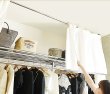 画像4: 突っ張り ツッパリ クローゼット ハンガーラック ワイド 【奥行53cm】【幅195〜273.5cm】【高さ207〜265cm】 / 収納 ラック 棚 クローゼット収納ラック 収納棚 ハンガーラック 収納ケース ワードローブ  吊り下げ収納 大容量 木製 オープンラック スリムラック 北欧 押入れ 引き出し 押入れ (4)
